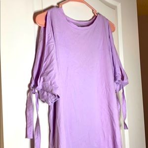 Lavender T-shirt medium slit sleeved dress